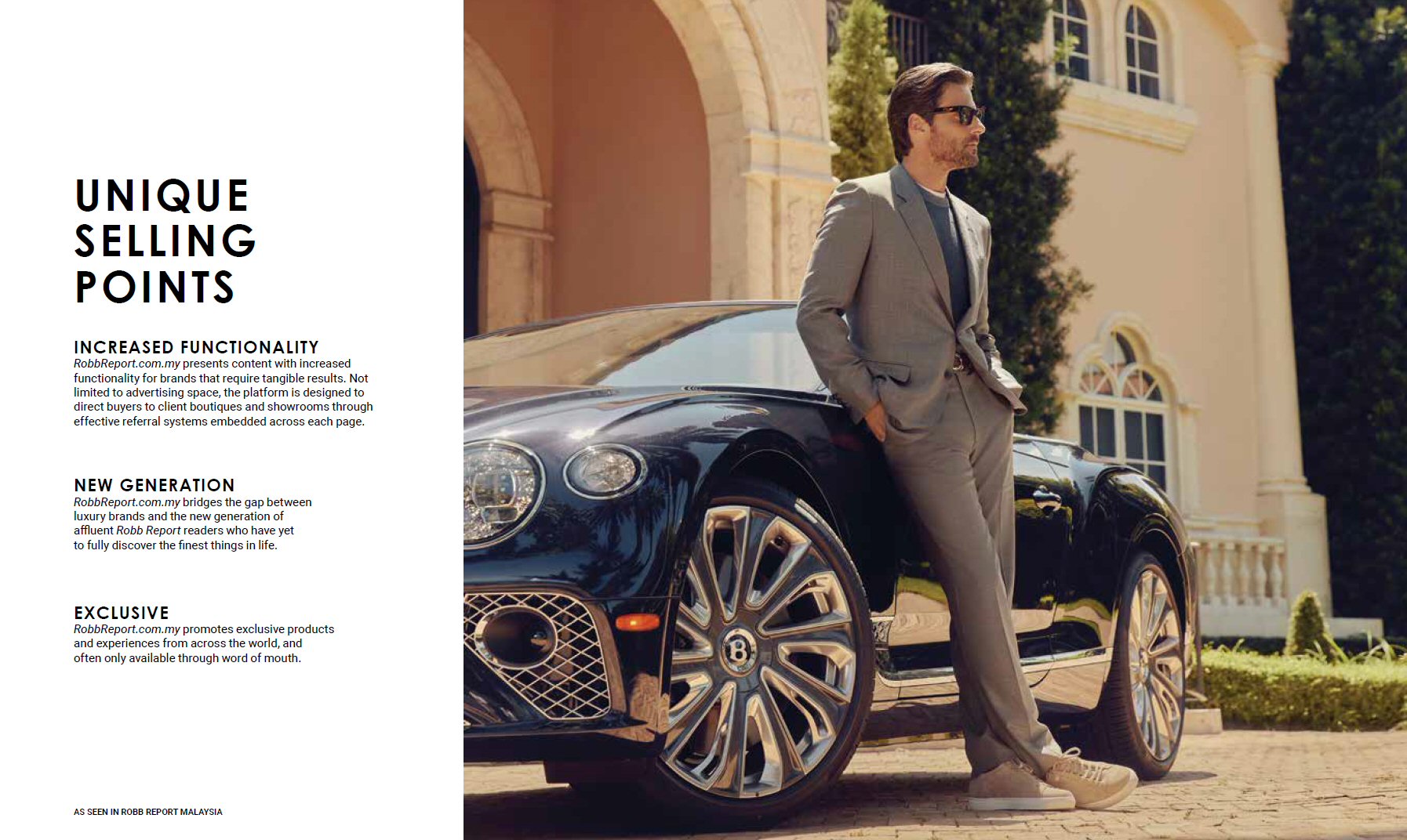 Robb Report Malaysia Unique Selling Points
